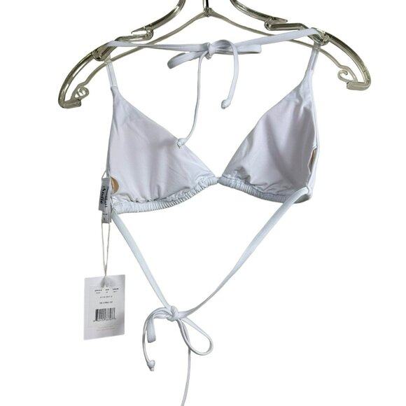 Andie Swim The String Bikini Ribbed Top White Size XSmall - Picture 5 of 6